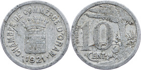 Algeria, 10 Centimes 1921, Paris