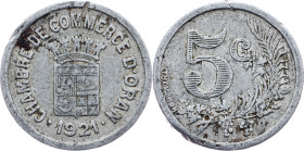 Algeria, 5 Centimes 1921, Paris