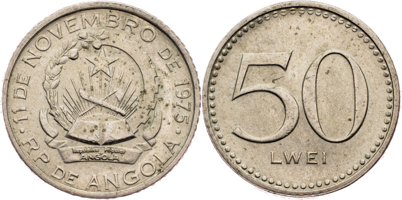 Angola, 50 Lwei 1977-1979 Angola, 50 Lwei 1977-1979 , 2,05 g, Copper-nickel, KM#...