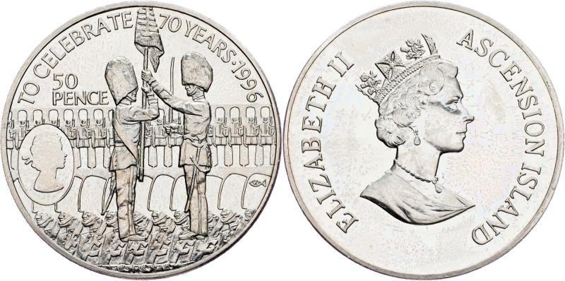 Ascension Island, 50 Pence 1996 Ascension Island, 50 Pence 1996, 28,237 g, Coppe...