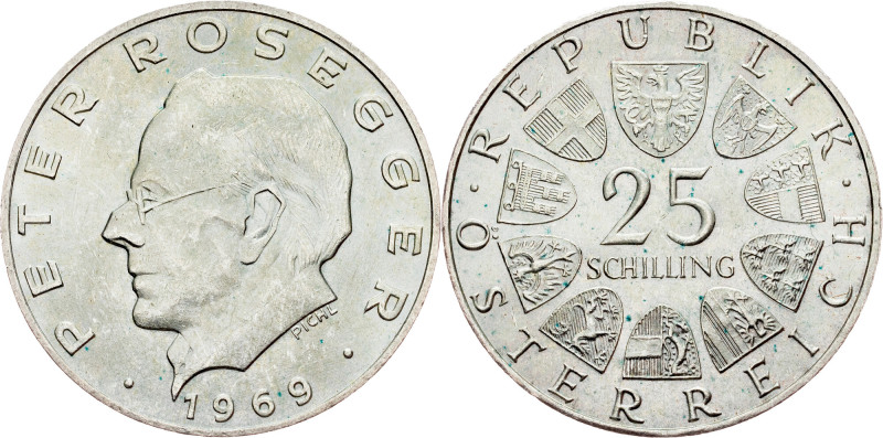 Austria, 25 Schilling 1969, Vienna Austria, 25 Schilling 1969, Vienna, 13,057 g,...