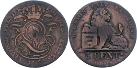 Belgium, 5 Centimes 1842, Brussels