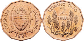 Botswana, 2 Thebe 1981