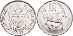 Botswana, 10 Thebe 1991