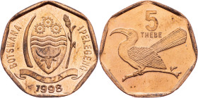 Botswana, 5 Thebe 1998