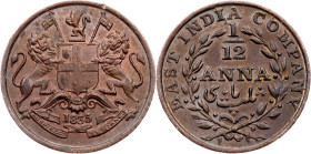 British India, 1/12 Anna 1835, Madras