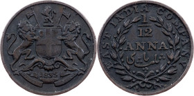 British India, 1/12 Anna 1835, Madras