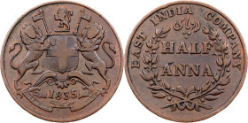 British India, 1/2 Anna 1835, Bombay