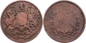 British India, 1/2 Anna 1835, Bombay