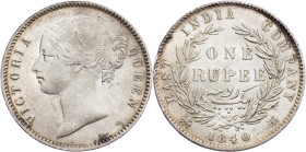 British India, 1 Rupee 1840, Calcutta