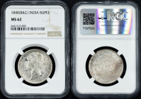 British India, 1 Rupee 1840, B&C