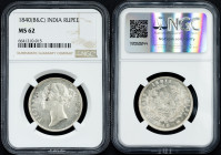 British India, 1 Rupee 1840, B&C