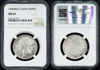 British India, 1 Rupee 1840, B&C