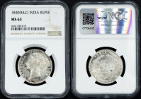 British India, 1 Rupee 1840, B&C