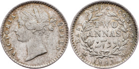 British India, 2 Annas 1841, Calcutta