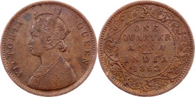 British India, 1/4 Anna 1862, Calcutta