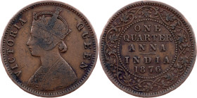 British India, 1/4 Anna 1876, Calcutta