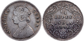 British India, 1/4 Rupee 1876, Calcutta