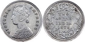 British India, 2 Annas 1878, Calcutta