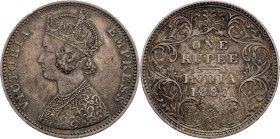 British India, 1 Rupee 1887, Bombay