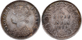 British India, 1/4 Rupee 1889, Bombay