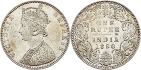 British India, 1 Rupee 1890, Bombay