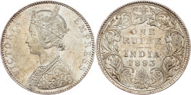 British India, 1 Rupee 1893, Bombay
