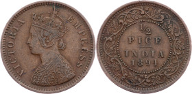 British India, 1/2 Pice 1894, Calcutta