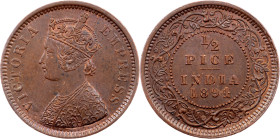 British India, 1/2 Pice 1894, Calcutta