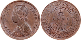 British India, 1/12 Anna 1898, Calcutta