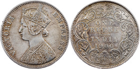 British India, 1 Rupee 1900, Calcutta
