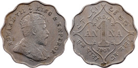 British India, 1 Anna 1909, Bombay