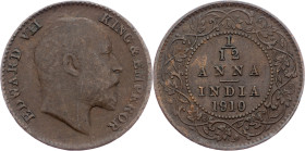British India, 1/12 Anna 1910, Calcutta