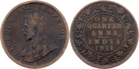 British India, 1/4 Anna 1911, Calcutta