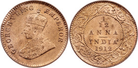 British India, 1/12 Anna 1912, Calcutta