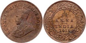 British India, 1/12 Anna 1915, Calcutta