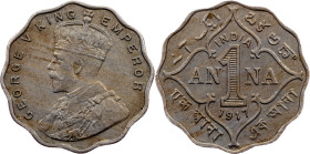 British India, 1 Anna 1917, Bombay