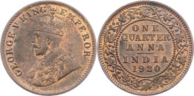 British India, 1/4 Anna 1920, Calcutta