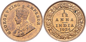 British India, 1/12 Anna 1924, Calcutta
