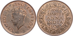 British India, 1/4 Anna 1938, Bombay