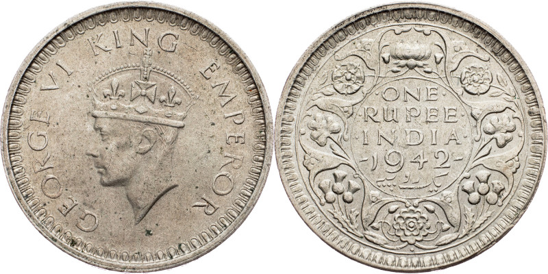 British India, 1 Rupee 1942, Bombay British India, George VI, 1 Rupee 1942, Bomb...