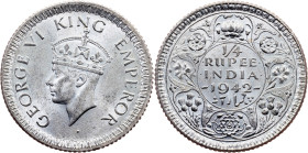 British India, 1/4 Rupee 1942, Calcutta