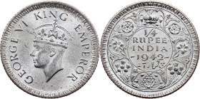 British India, 1/4 Rupee 1942, Calcutta