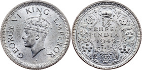 British India, 1/4 Rupee 1942, Calcutta