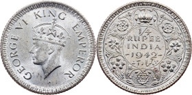 British India, 1/4 Rupee 1942, Calcutta