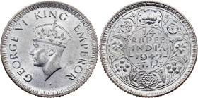 British India, 1/4 Rupee 1942, Calcutta