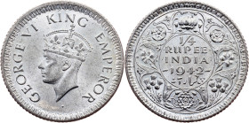 British India, 1/4 Rupee 1942, Calcutta