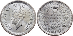 British India, 1/4 Rupee 1942, Calcutta