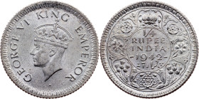 British India, 1/4 Rupee 1942, Calcutta