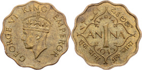British India, 1 Anna 1945, Calcutta